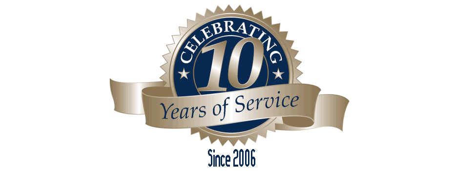 <blockquote><h3>Celebrating 10 Years in business!</h3>We are excited that 2016 marks our 10 year anniversary!
Let us share that excitement with you!</blockquote>